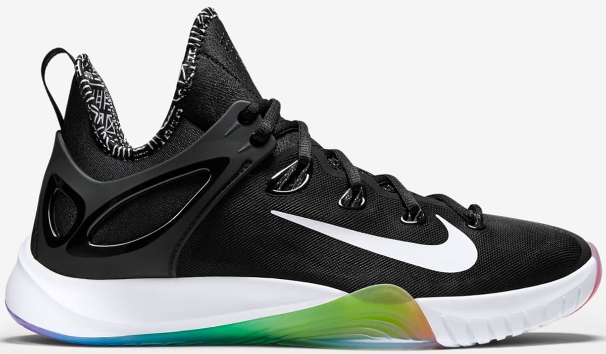 black nike rainbow sole