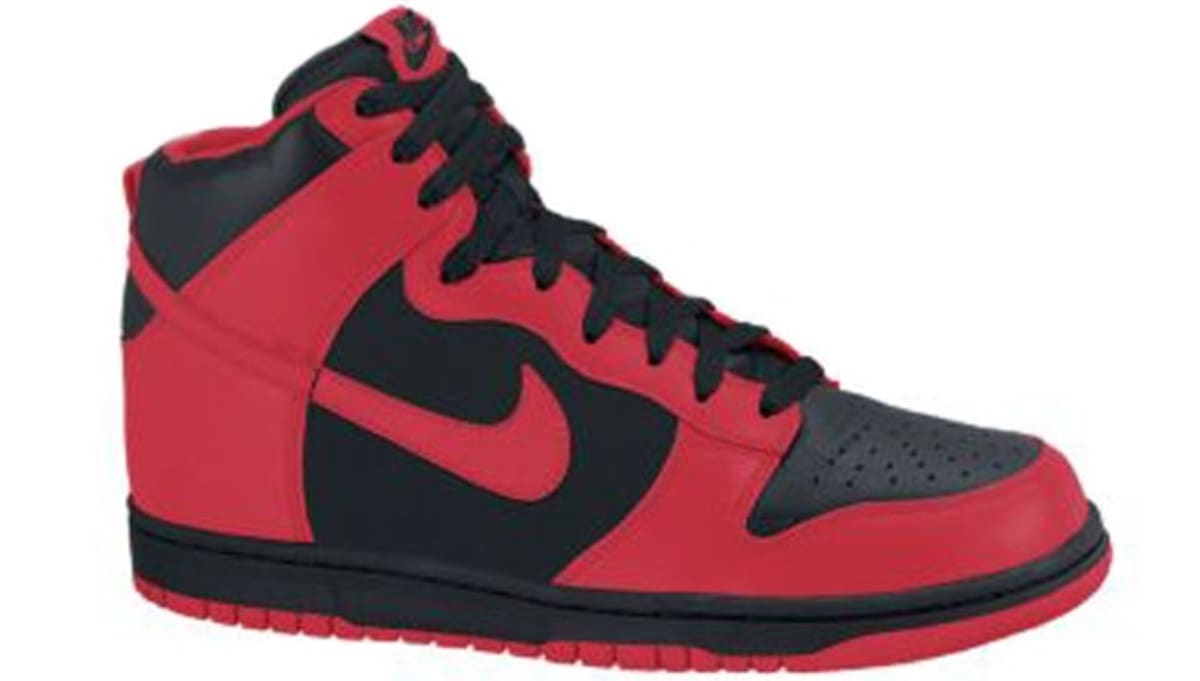 red and black nikes mens