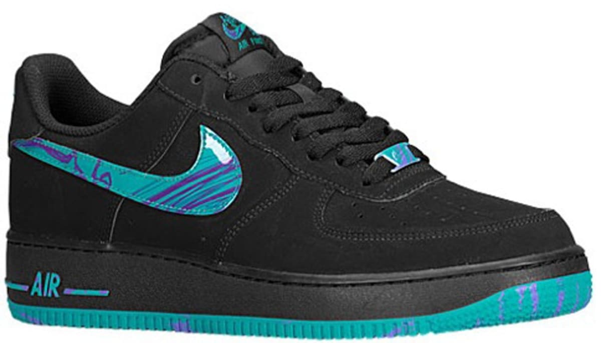 green and purple nike air force 1