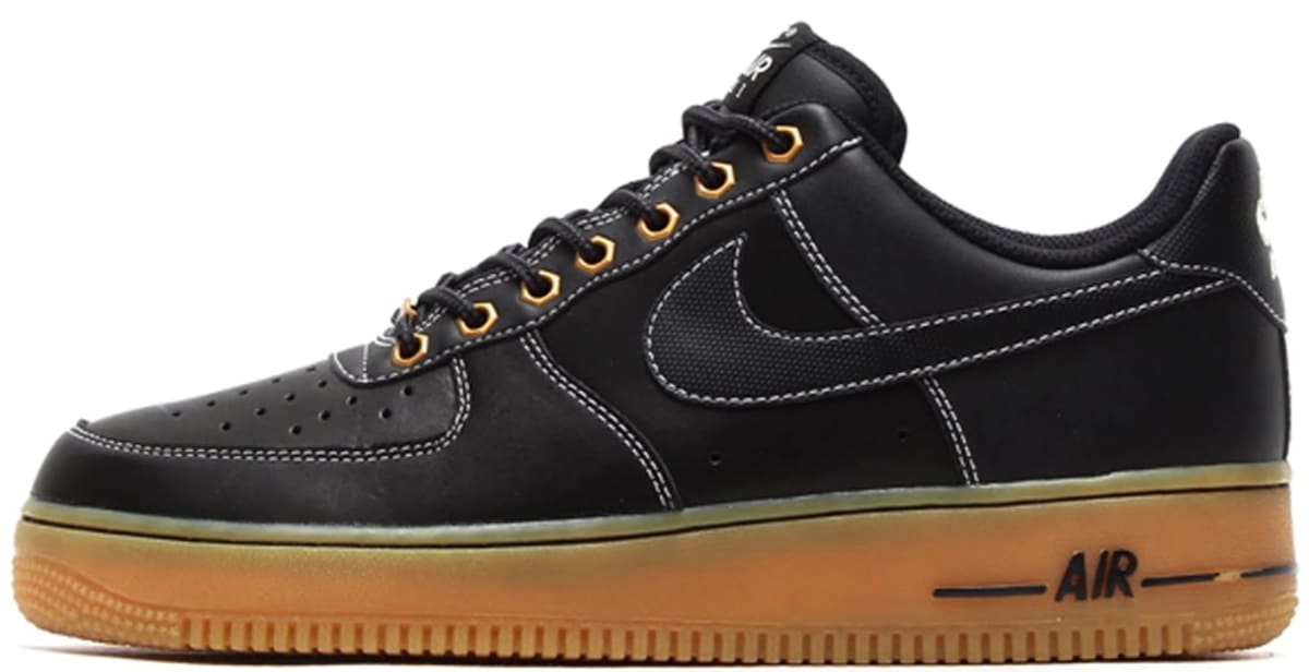 black air forces with gum bottoms