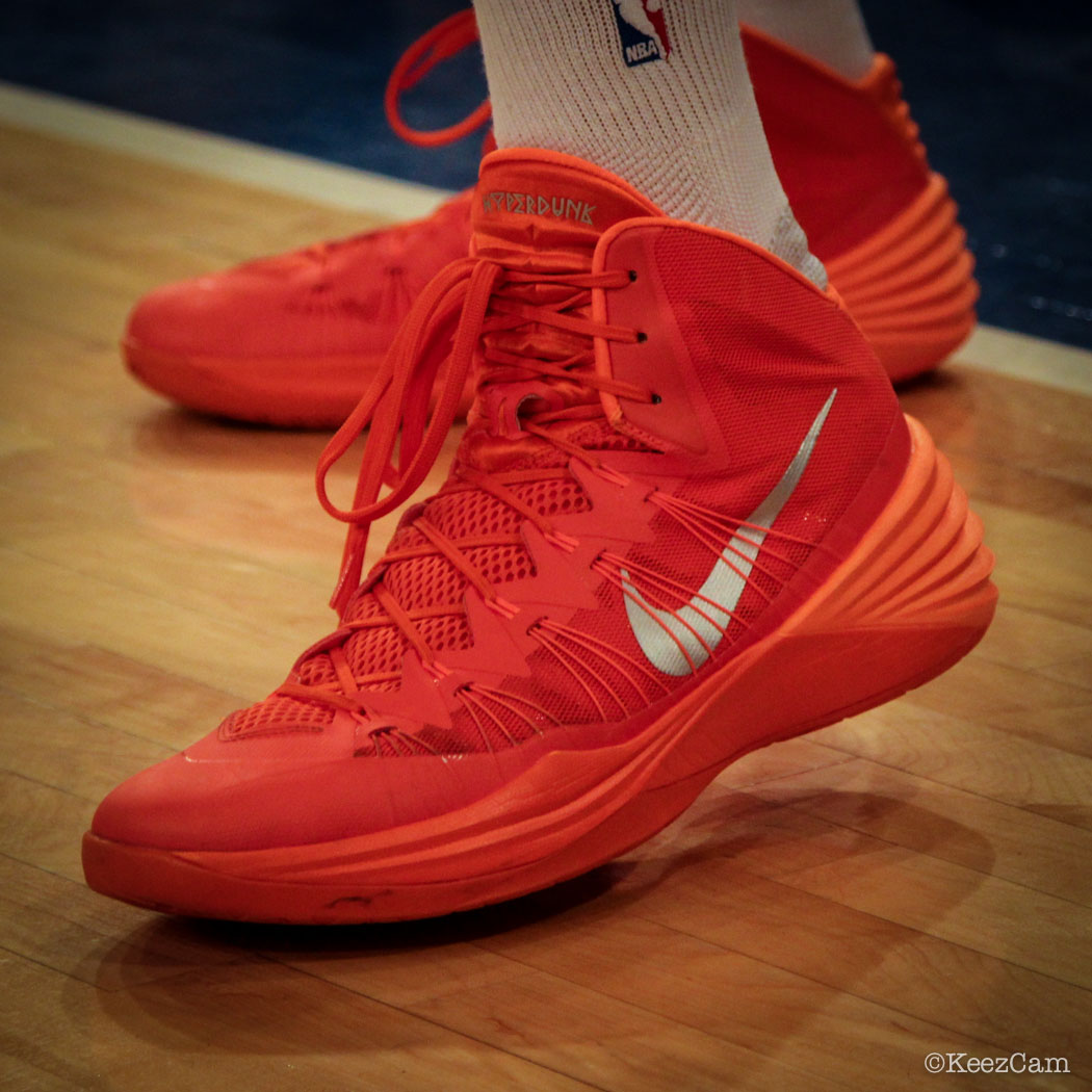 Sole Watch // Up Close At MSG for Knicks vs Grizzlies - Andrea Bargnani wearing Nike Hyperdunk 2013