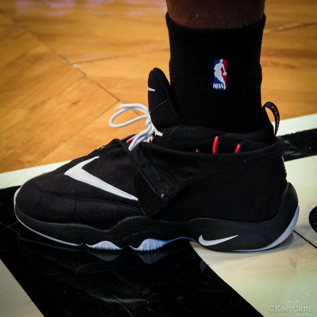 Sole Watch // Up Close At Barclays for Nets vs Cavs - Anthony Bennett wearing Nike Air Zoom Flight the Glove