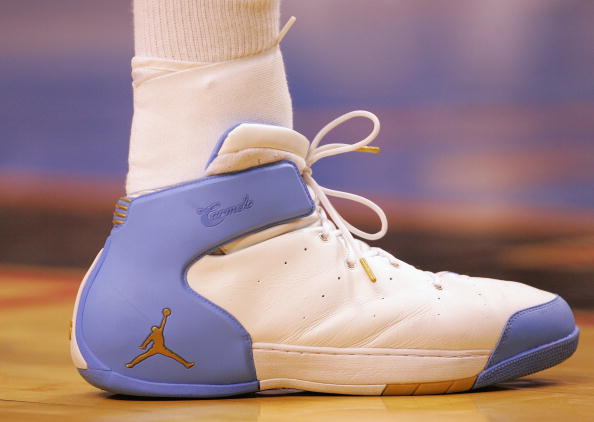 Carmelo Anthony wearing Jordan Melo 1.5 Nuggets Home (2)