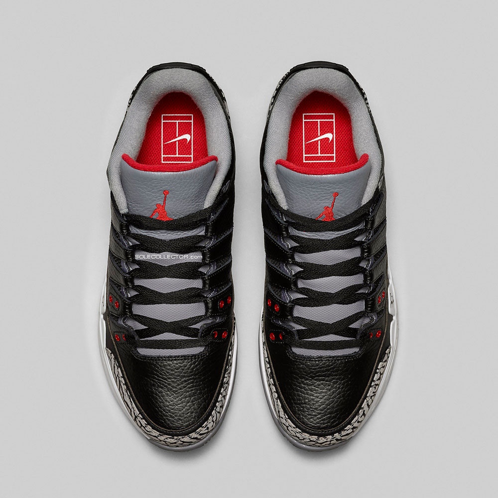 Nike Zoom Vapor Air Jordan 3 Black Cement 709998-010 (3)