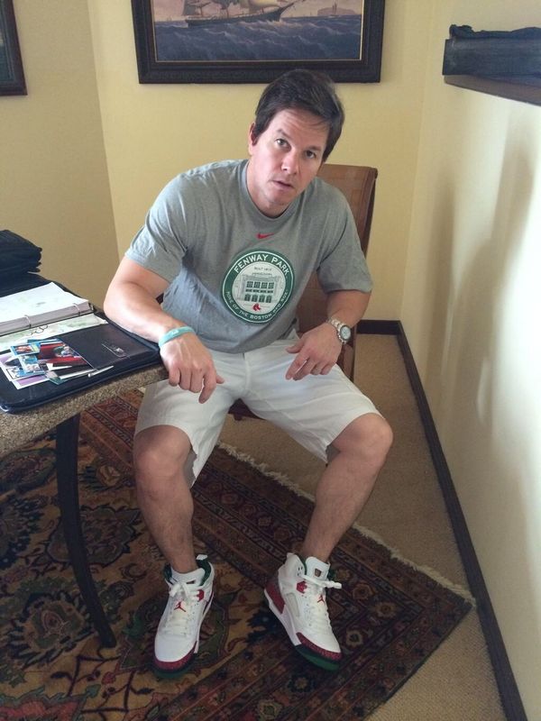 Mark Wahlberg wearing Jordan Spizike OG
