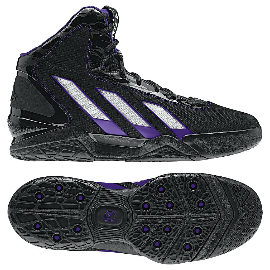 adidas adiPower Howard 3 Black Running White Purple Lakers G47367