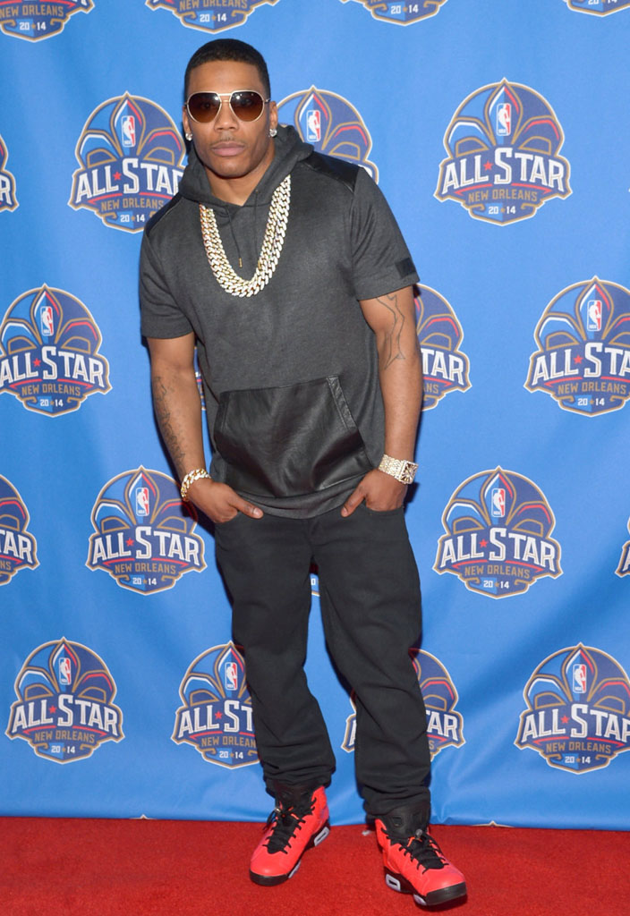 Nelly wearing Air Jordan 6 Retro Infrared 23
