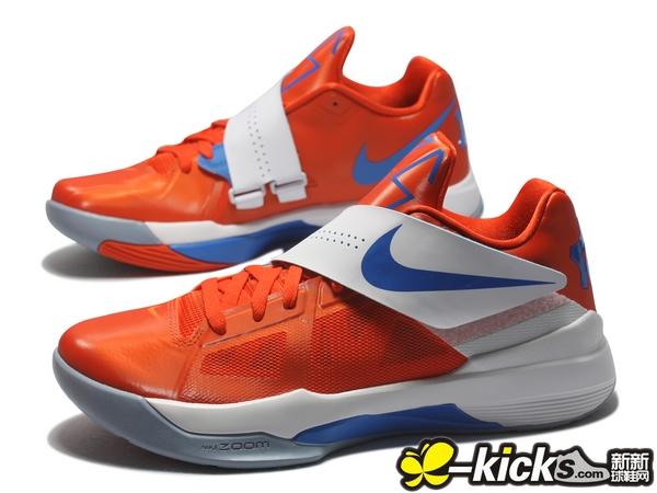 Nike Zoom KD IV Team Orange Photo Blue White 473679-800 (2)