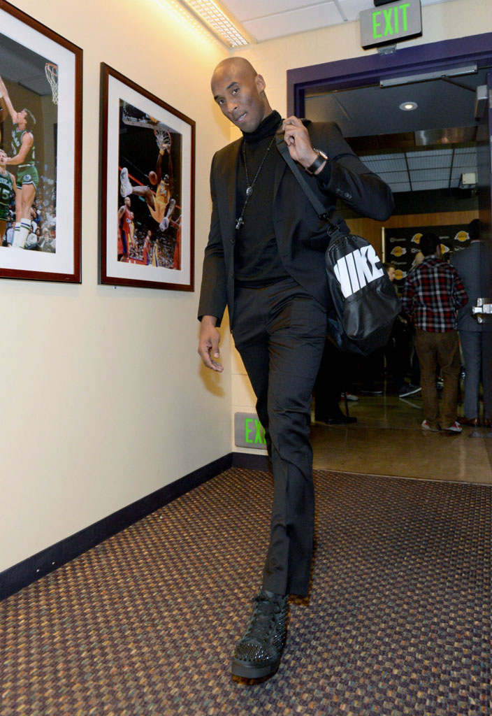 Kobe Bryant wearing Christian Louboutin Louis Flat