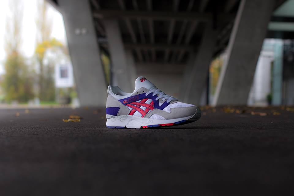 ASICS Gel Lyte V in White and Fiery Red