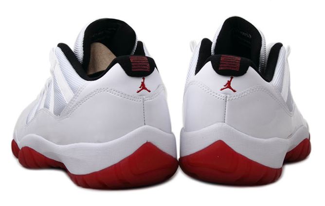 Air Jordan XI 11 Low Shoes White Black Varsity Red 306008-111 (8)