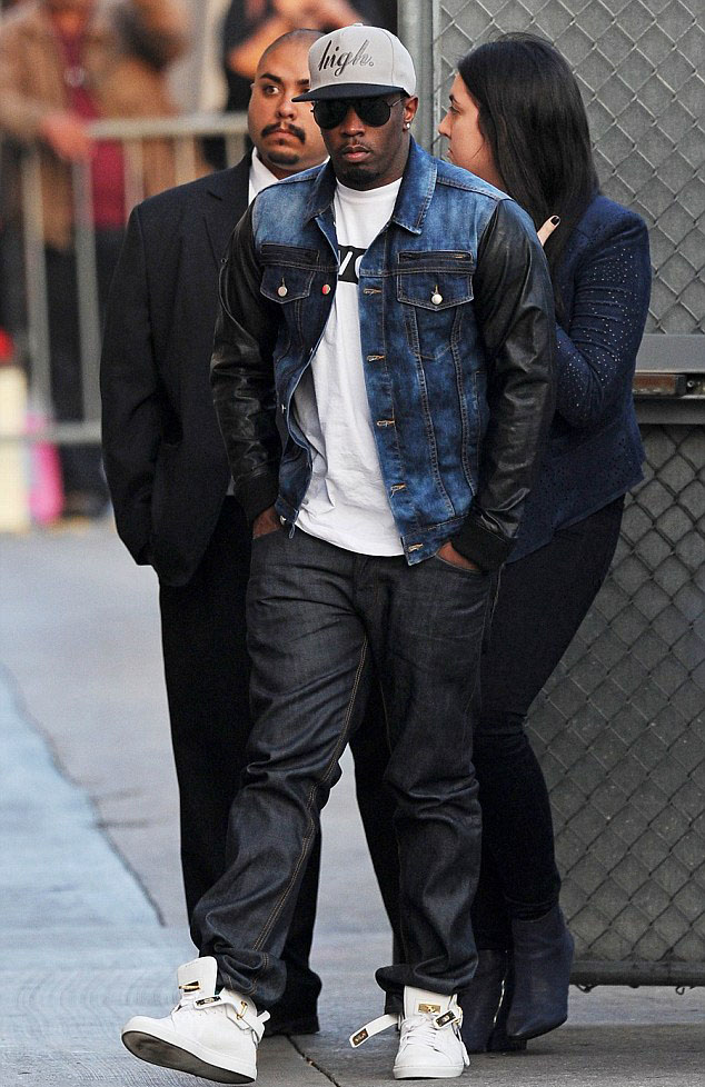 Diddy wearing Buscemi 100mm White