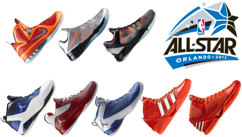 NBA All-Star 2012 Signature Shoes Nike Air Jordan adidas