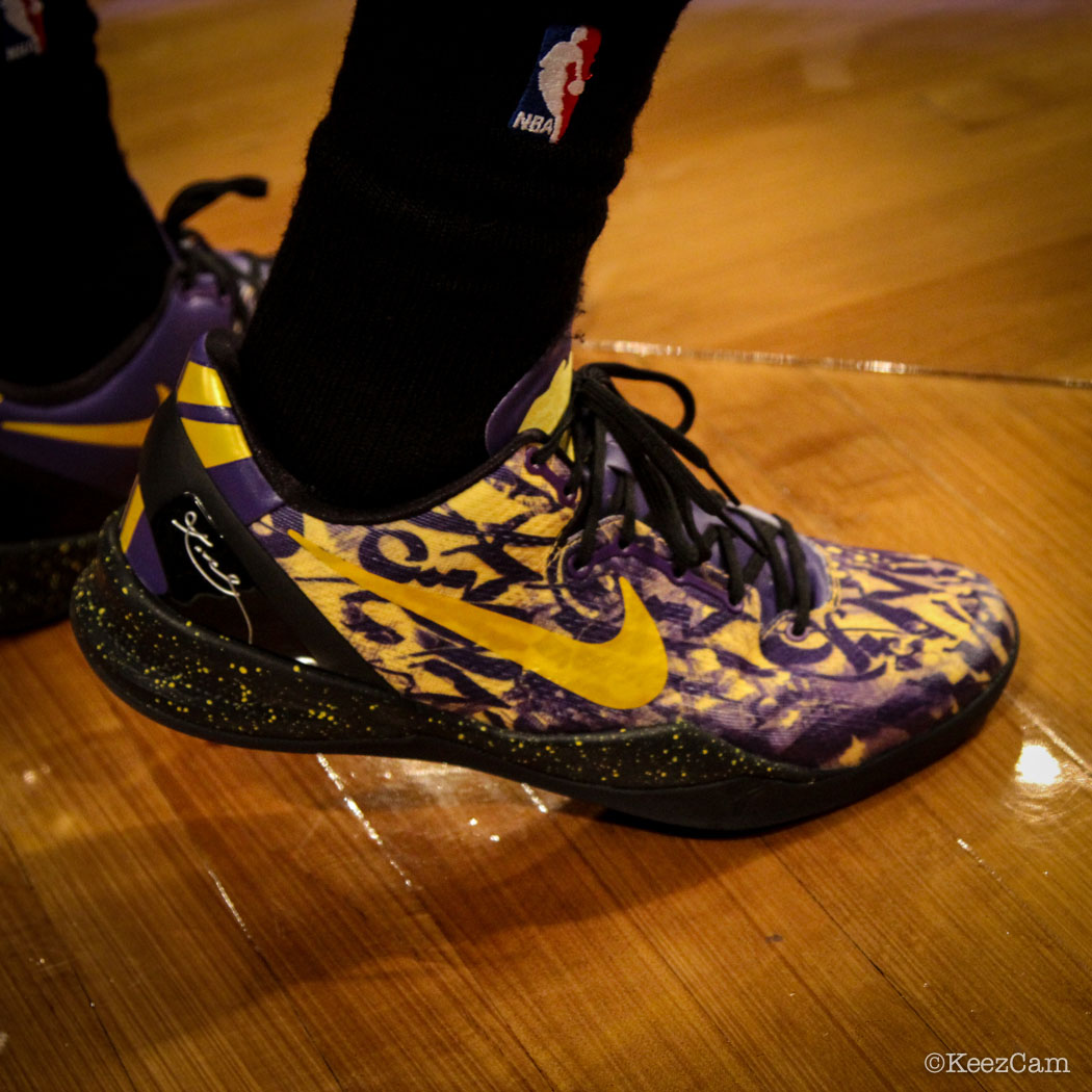SoleWatch // Up Close At Barclays for Nets vs Lakers - Jordan Farmar wearing Nike Kobe 8 iD