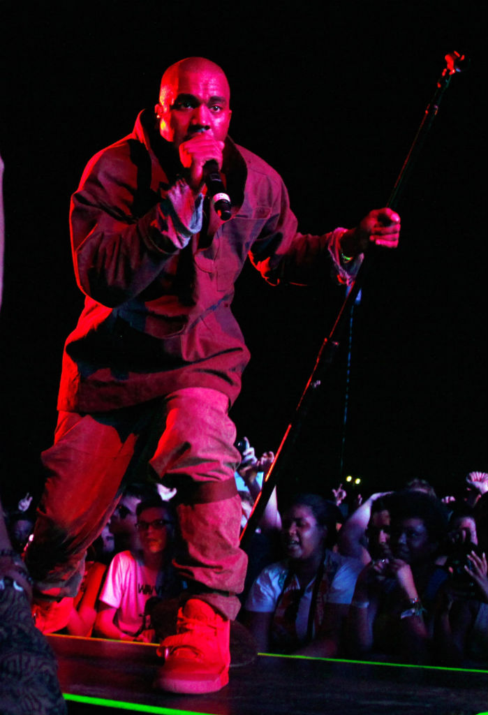 Kanye West wears Nike Air Yeezy 2 All-Red at Governor's Ball (7)