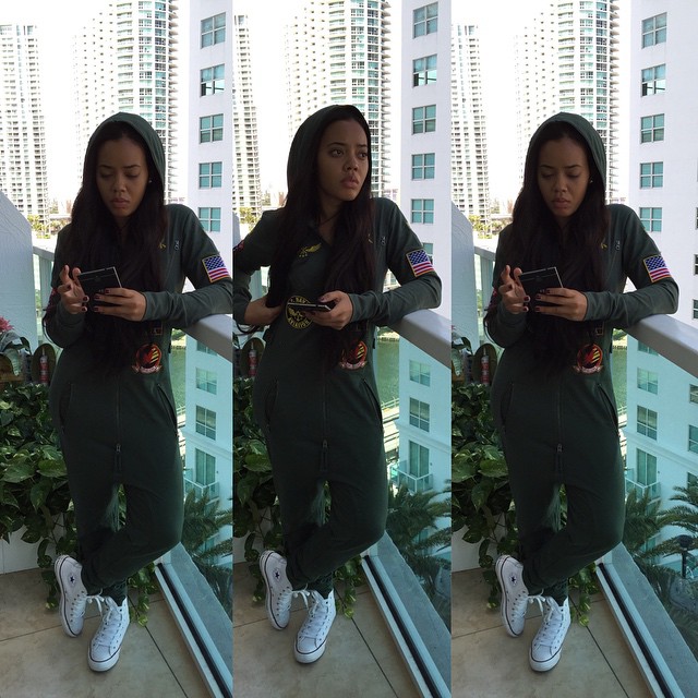Angela Simmons wearing Converse Chuck Taylor All Star