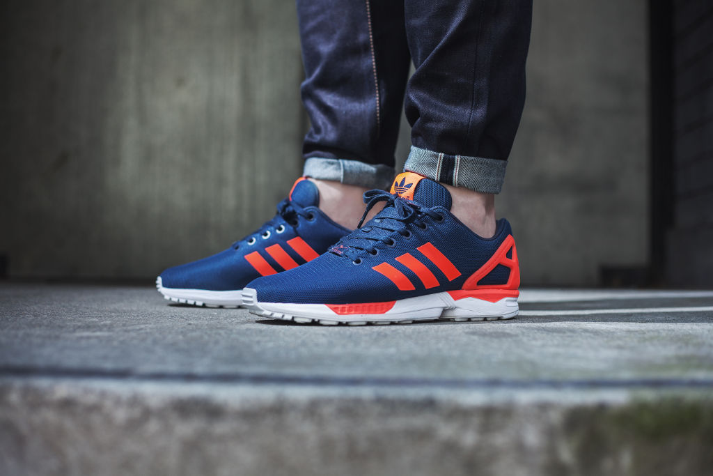 adidas ZX Flux Base Pack Navy/Red On-Foot