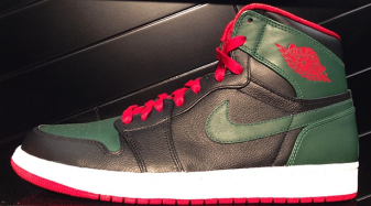 jordan 1 green and black red