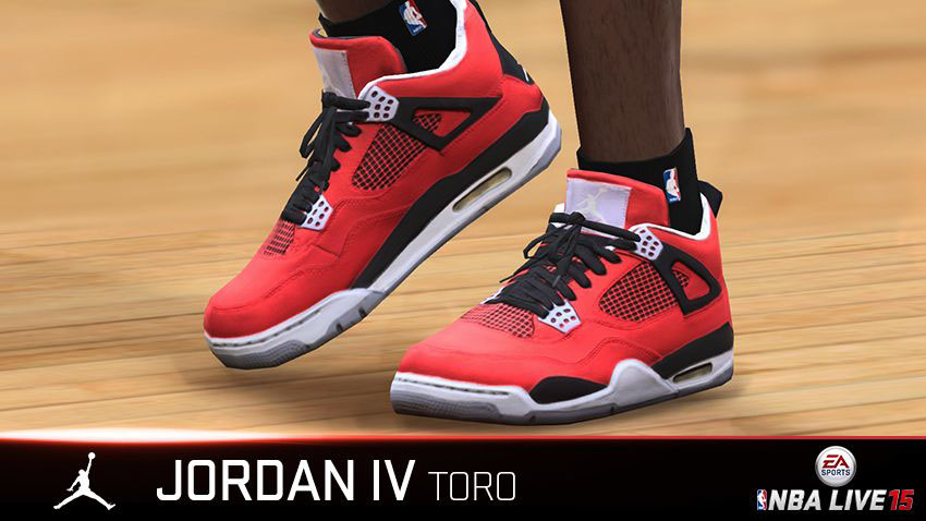NBA Live 15 Sneakers: Air Jordan IV 4 Toro