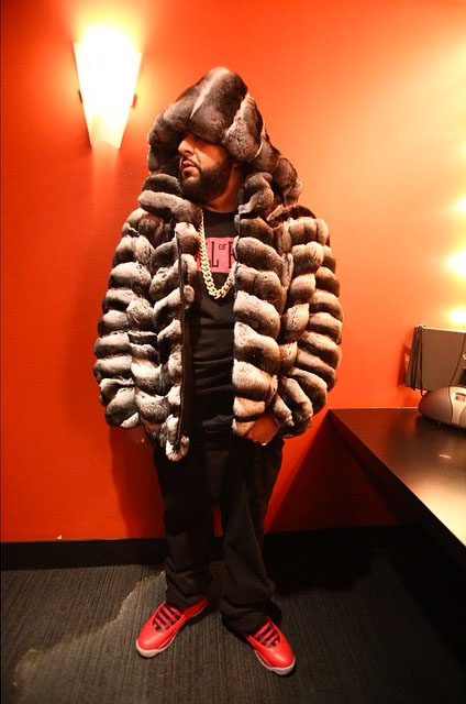 DJ Khaled wearing Air Jordan X 10 Bulls Over Broadway