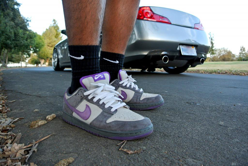 illestMF in the 'Purple Pigeon' Nike Dunk Low SB
