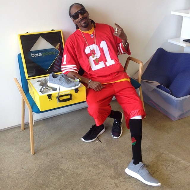 Snoop Dogg wearing adidas Pure Boost