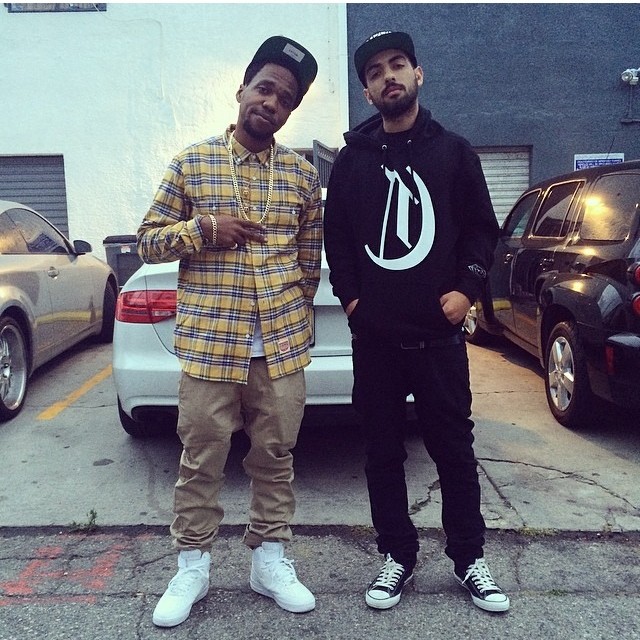 Currensy wearing Nike Air Force 1 Mid; Yousef E wearing Converse Chuck Taylor All Star