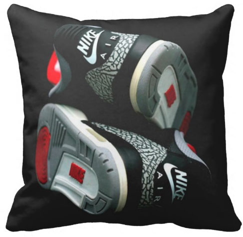 D3ADSTOCK Ave Sneaker Pillows: Air Jordan III 3 Black Cement
