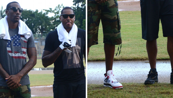 Carmelo Anthony & Amare Stoudemire Wear Air Jordans in Puerto Rico