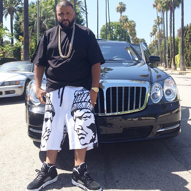 DJ Khaled wearing Air Jordan V 5 Oreo