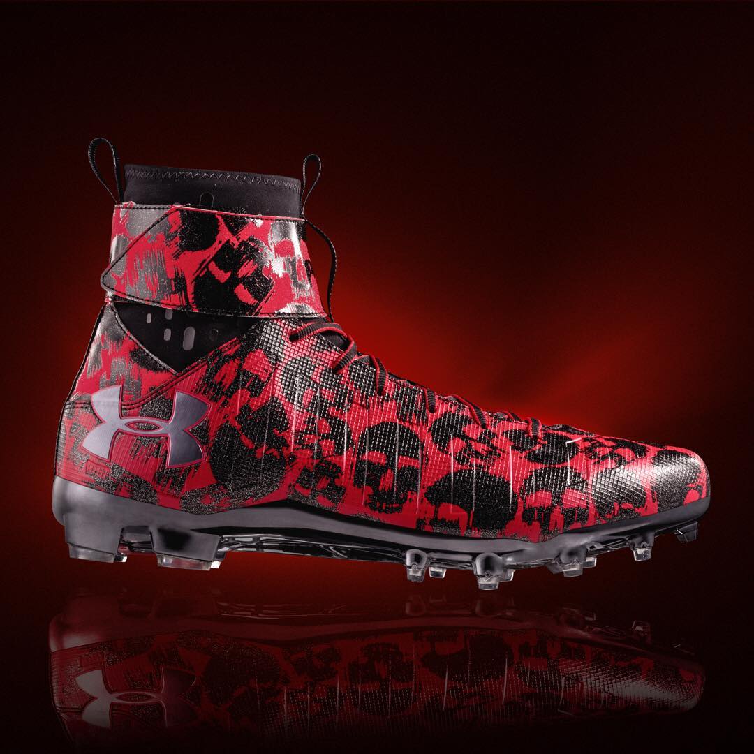 cam newton cleats red and black