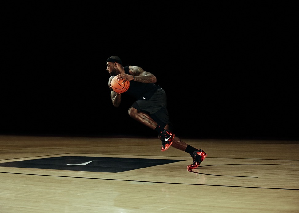 Nike LeBron 11 XI in black university red away colorway