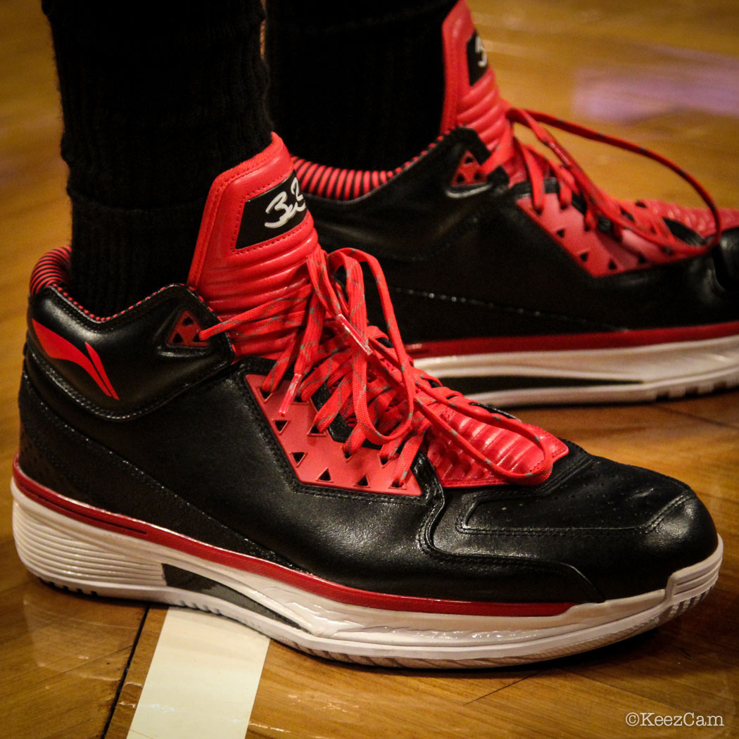 Sole Watch // Up Close At Barclays for Nets vs Heat - Udonis Haslem wearing Li-Ning Way of Wade 2