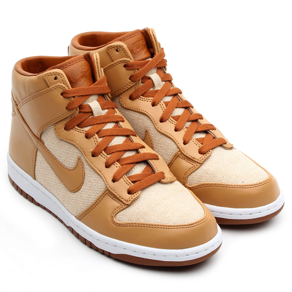 Nike Dunk High PRM SP in Natural Underbrush and Acorn 