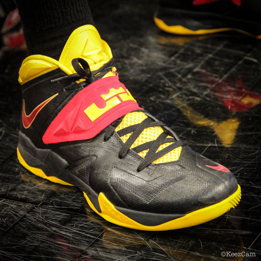 Sole Watch // Up Close At Barclays for Nets vs Cavs - Tristan Thompson wearing Nike Zoom Soldier 7 PE