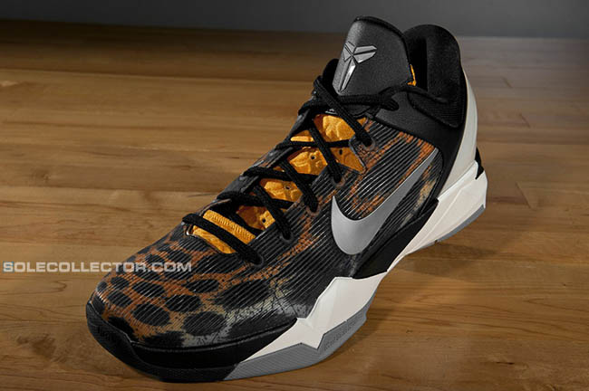 Nike Kobe VII Cheetah Orange Black Silver Grey 488371-800