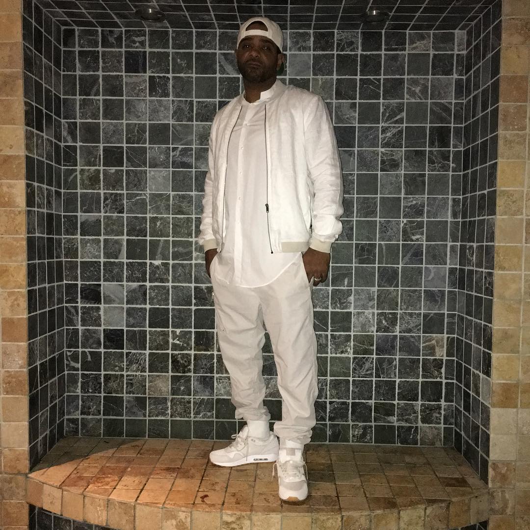 Jim Jones Wearing the White/Gum Nike Air Max 1