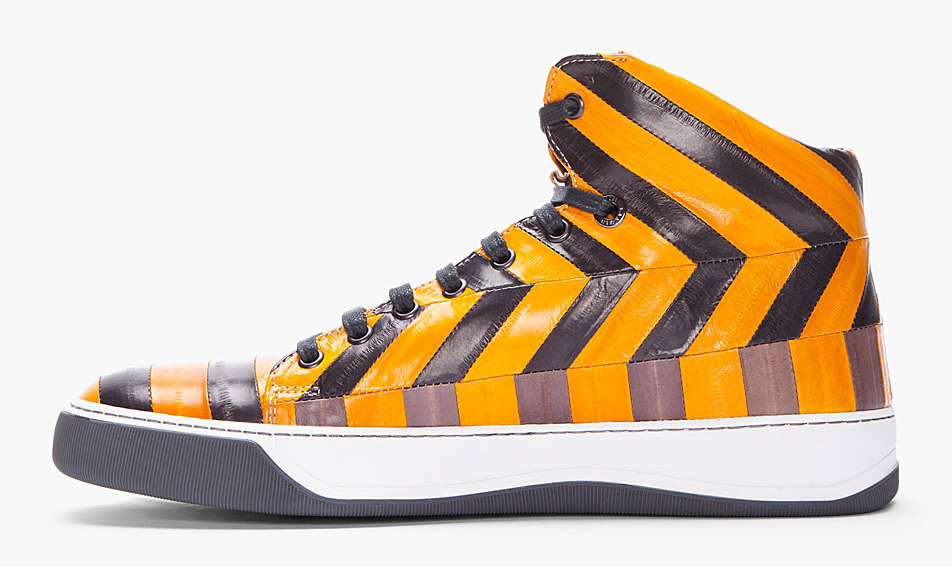 Lanvin Orange Eel Leather HighTop Sole Collector