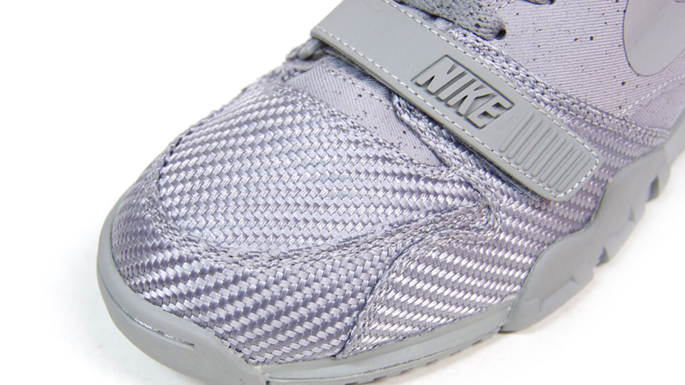 Nike Air Trainer 1 Mid SP Monotones pack in silver and midnight fog toe detail