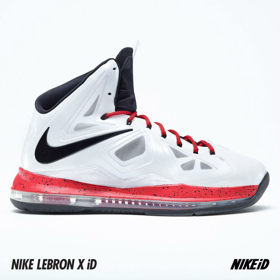 Nike LeBron X iD White Navy Red (1)