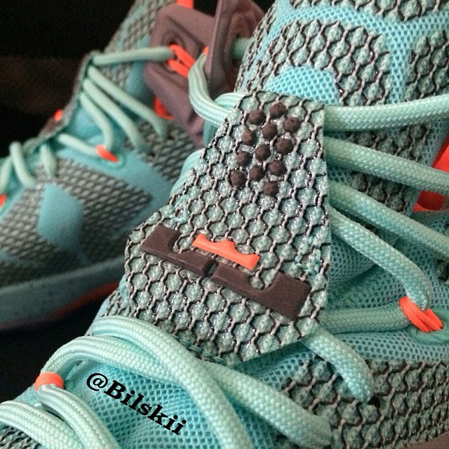 Nike LeBron XII 12 Teal/Grey-Orange Sample (4)