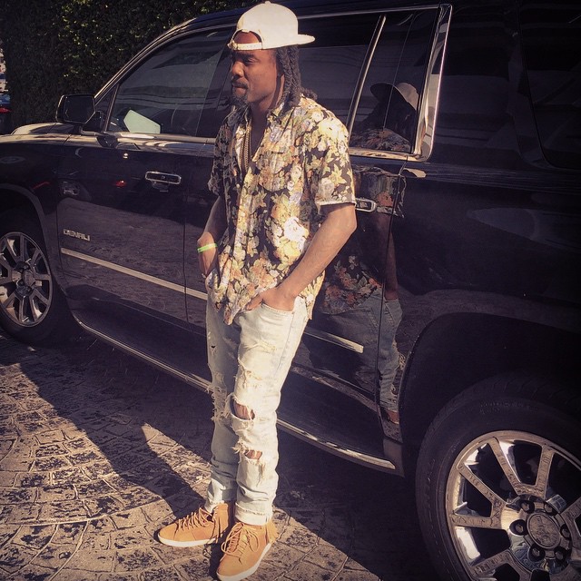 Wale wearing Yves Saint Laurent Court Classic Fringed Sneaker