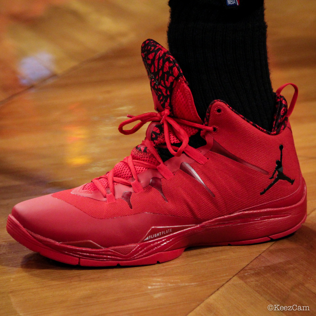 SoleWatch // Up Close At Barclays for Nets vs Clippers - Blake Griffin wearing Jordan Super.Fly 2 PE