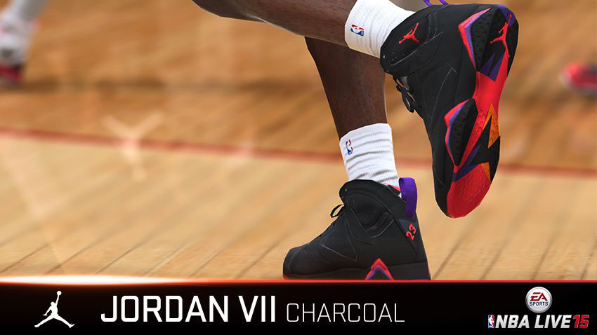 NBA Live 15 Sneakers: Air Jordan VII 7 Charcoal