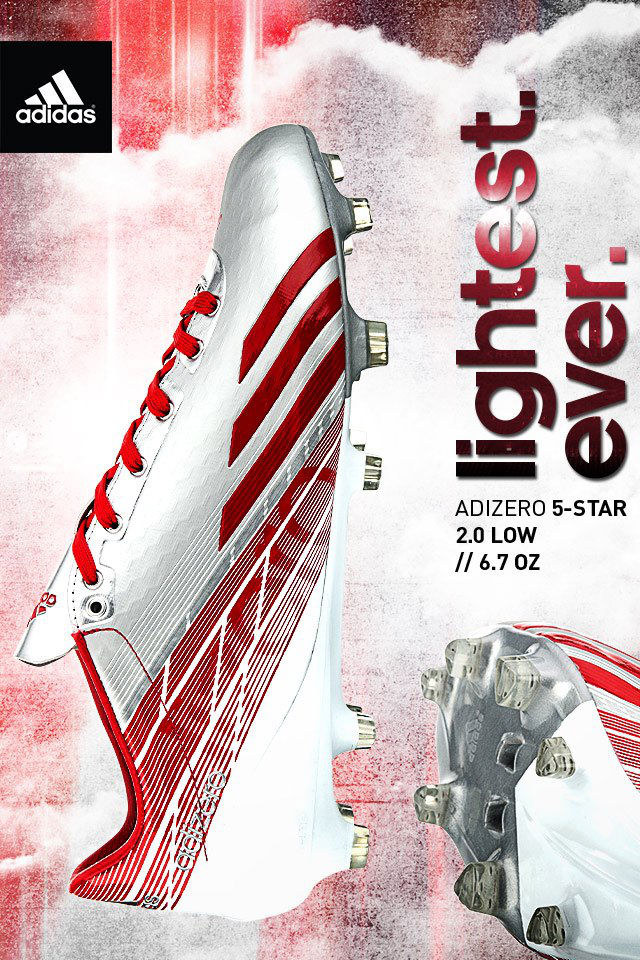 adidas adizero 5-Star 2.0 Low Platinum Red