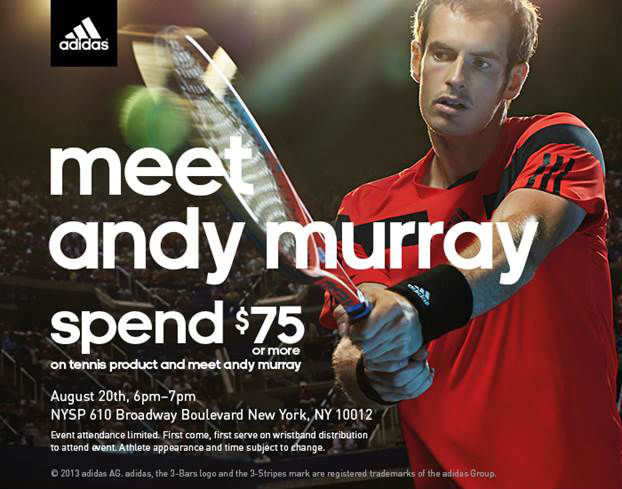 Meet Andy Murray Tonight At adidas NYC