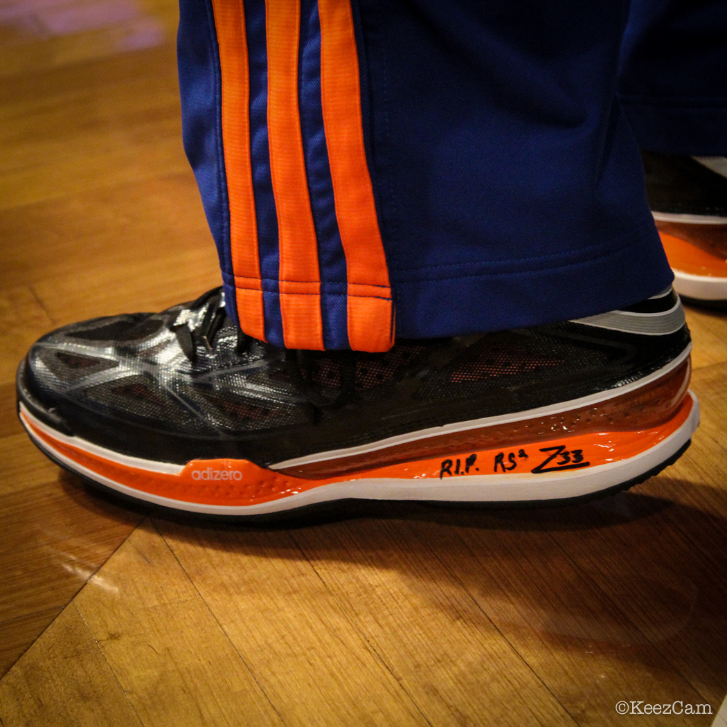 SoleWatch // Up Close At Barclays for Nets vs Knicks - Tim Hardway Jr. wearing adidas Crazy Light 3
