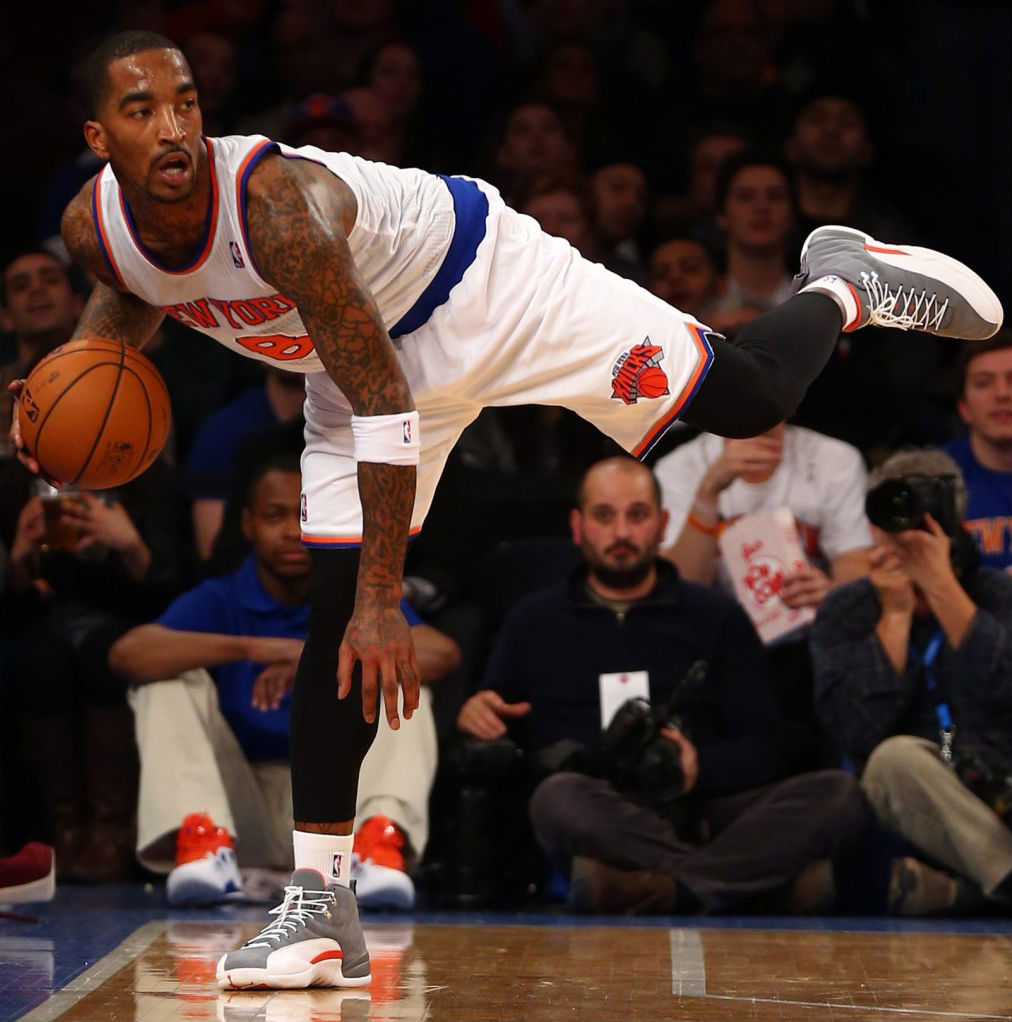 Highlight // J.R. Smith's Reverse Alley Oop in the "Cool Grey" Air Jordan XII 12 (2)