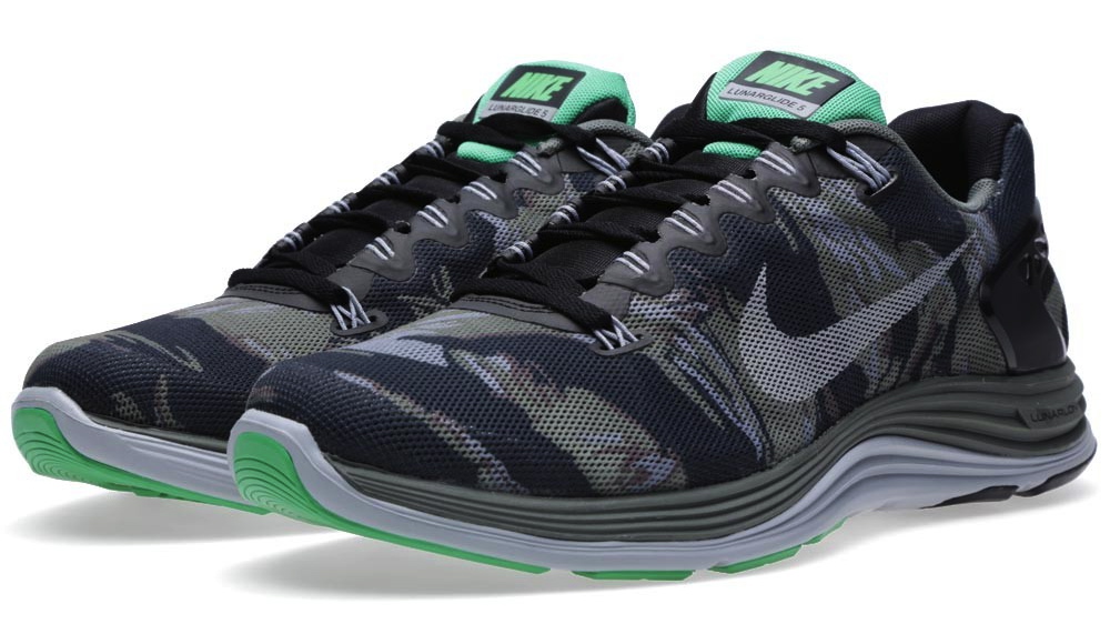 Nike LunarGlide 5 EXT Camo in black reflective silver wolf grey and mercury grey