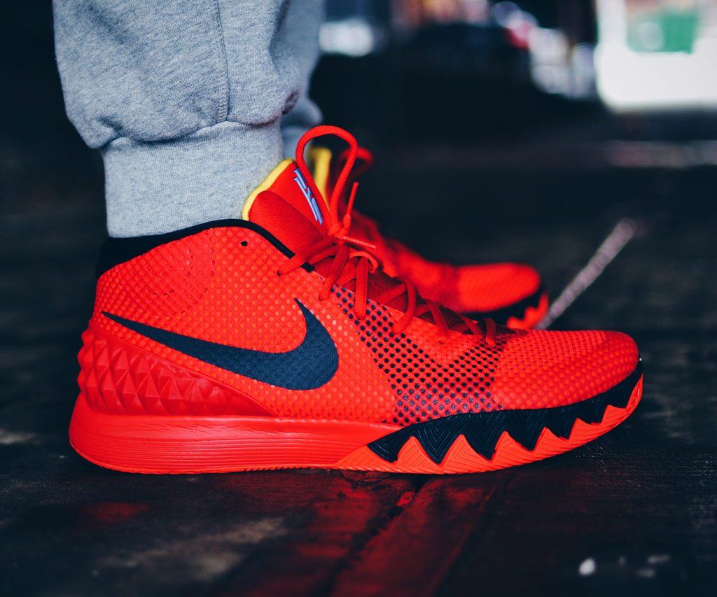 Jamrock84 in the 'Deceptive Red' Nike Kyrie 1